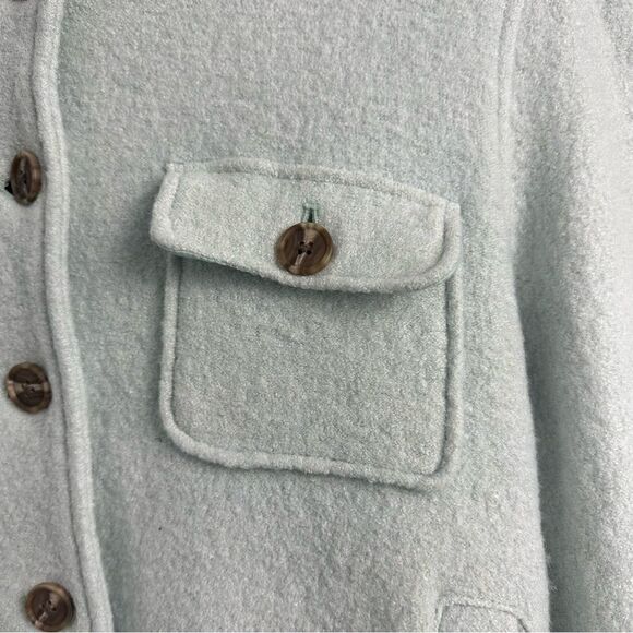 Joie Wool Blend Cropped Shacket Sz Large - Picture 8 of 13